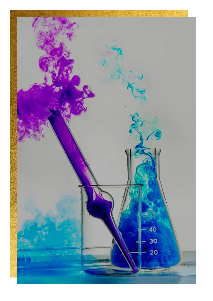 Composição visual de desenvolvimento em laboratório